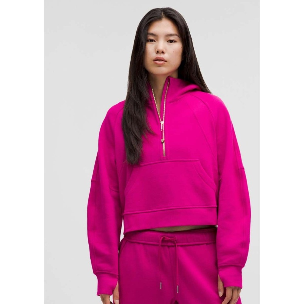 Lululemon Scuba Oversized Funnel Neck Half Zip XS/S Ripened Raspberry Gold NWT
